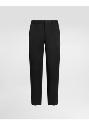 Dolce & Gabbana Wool Canvas Trousers - Man Pants And Shorts Black 44