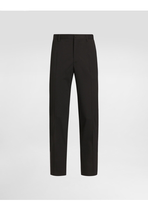 Dolce & Gabbana Stretch Wool Canvas Trousers - Man Pants And Shorts Black 52