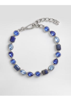 Dolce & Gabbana Necklace With Rhinestones - Man Bijoux Silver Metal Onesize