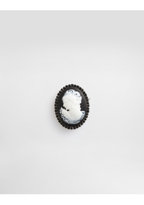 Dolce & Gabbana Oval Cameo Brooch - Man Bijoux Silver Metal Onesize