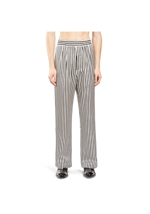 Fluid Silk Stripe Lounge Pants