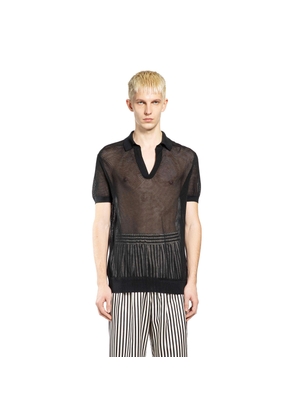 Cotton Silk Mesh Polo