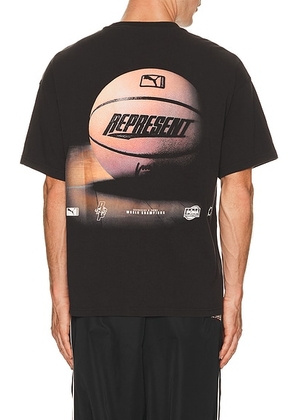 Puma Select Represent Short Sleeve Tee in Black - Black. Size S (also in L, M, XL/1X).