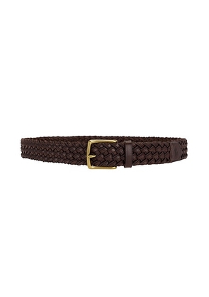 Polo Ralph Lauren Leather Webbing Braided Stretch Belt in Brown - Brown. Size S (also in L, M).