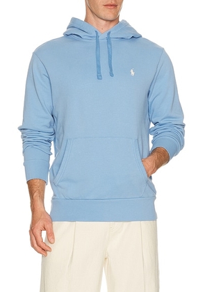 Polo Ralph Lauren Long Sleeve Loopback Terry Hoodie in Bristol Blue - Blue. Size S (also in L, M, XL/1X, XXL/2X).