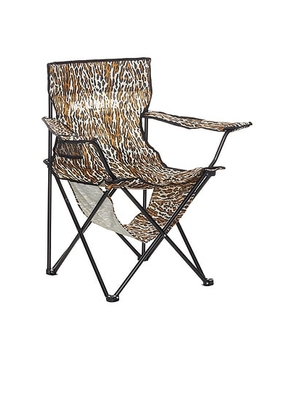 WACKO MARIA Captain Stag Leopard Lounge Chair in Beige - Beige. Size all.