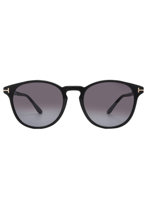 Tom Ford Lewis Smoke Gradient Oval Mens Sunglasses FT1097 01B 53