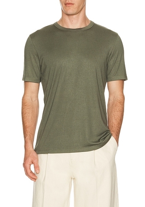 Theory Anemone Milano Essential Tee in Light Ivy - Green. Size S (also in M, XL/1X, XXL/2X).