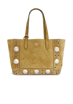 Valentino Garavani Nellcote Medium Tote Bag in Havana Beige - Beige. Size all.