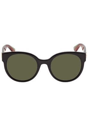 Gucci Green Round Ladies Sunglasses GG0035SN 002 54