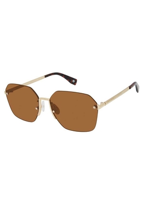 Prive Revaux Brown Square Unisex Sunglasses THE CHOSEN/S 0MSY 58