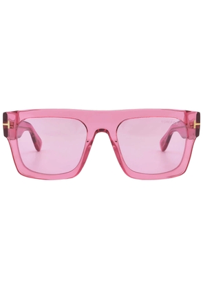 Tom Ford Fausto Pink Browline Mens Sunglasses FT0711 75S 53
