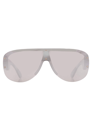 Versace Light Grey Mirror Silver Shield Mens Sunglasses VE4391 311/6G 148