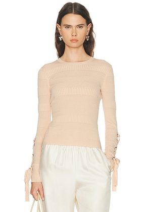 AKNVAS Jean Striped Top in Nude - Nude. Size XS (also in L, M, S).