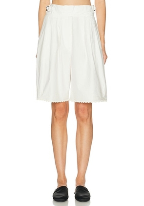 BODE Closerie Short in Ecru - Ivory. Size 0 (also in 2, 4, 6, 8).
