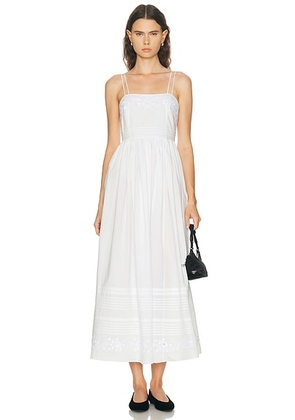 BODE Chamomile Dress in White - White. Size 0 (also in 2, 8).
