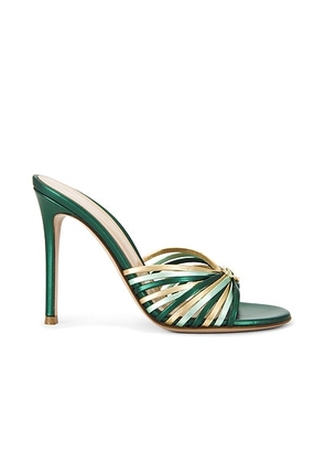 Gianvito Rossi Mule Sandal in Hunter  Aloe  & Mekong - Dark Green. Size 40 (also in ).