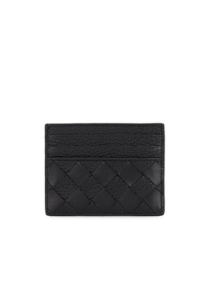 Bottega Veneta Int15 Check Taurill Avenue Card Holder in Black - Black. Size all.