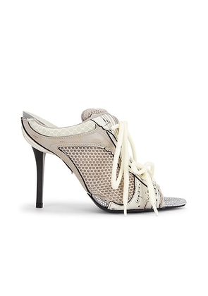 Balenciaga Stapler Mule in Grey - Taupe,Cream. Size 36 (also in 37, 38, 41).