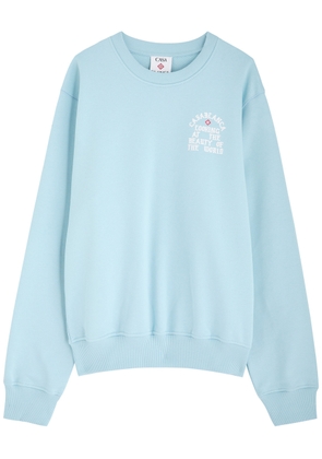 Casablanca The Beauty of the World Cotton Sweatshirt - Blue - S