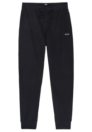 Boss Logo-embroidered Waffle Sweatpants - Black - S