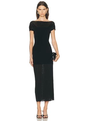House of Dagmar Contrast Knit Dress in Black - Black. Size XS (also in L, M, S).