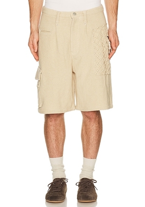 ISA BOULDER Gridmarch Short in Calico - Beige. Size S (also in L, M, XL/1X).