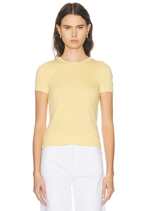FLORE FLORE Car Tee in Straw - Lemon. Size XS (also in L, M, S, XL).