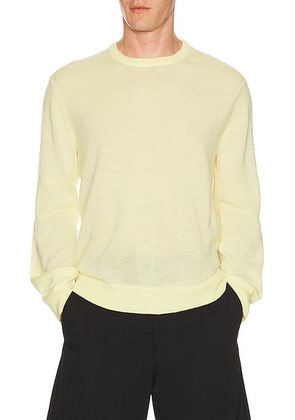 Helmut Lang Sheer Crewneck in Yellow - Yellow. Size M (also in L, S, XL/1X).