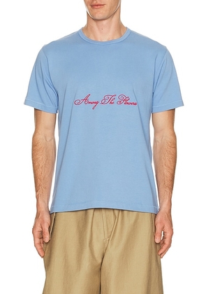 JW Anderson Among The Flowers T-Shirt in Pale Blue - Blue. Size M (also in L, S, XL/1X).
