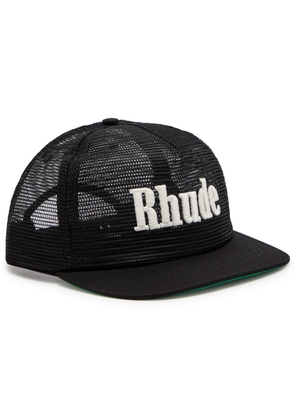 Rhude Logo-embroidered Mesh cap - Black And White - One Size