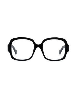 Loewe Anagram Square Eyeglasses in Shiny Black - Black. Size all.