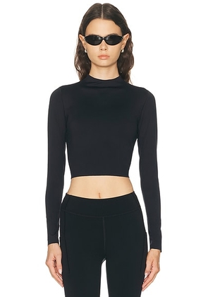 Left On Friday Rays Long Sleeve Rashguard in Jet - Black. Size XS (also in S, M, L, XL).