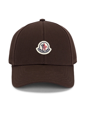 Moncler Baseball Cap in Brown - Chocolate. Size all.