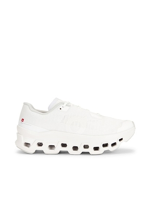 On Cloudmonster Void Sneaker in White - White. Size 5 (also in 5.5, 6, 6.5, 7, 7.5, 8, 8.5, 9, 9.5, 10).