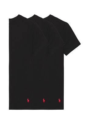 Polo Ralph Lauren Slim Fit Cotton 3 Pack Undershirt in Polo Black & RL2000 Red PP - Multi. Size S (also in M, L, XL/1X).
