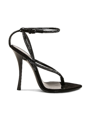 Saint Laurent Nadja Sandal in Nero & Jet - Black. Size 40 (also in ).