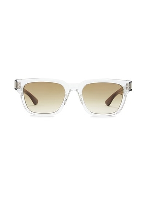 Saint Laurent Rectangular Sunglasses in Crystal & Brown - Brown. Size all.