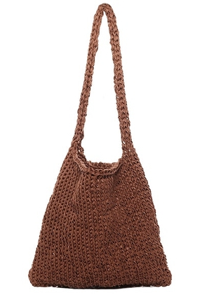 The Row Large Didion Shoulder in Brown Ans - Brown. Size all.
