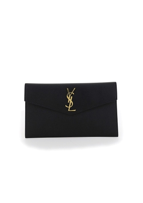 Saint Laurent Black Calf Leather Bos Taurus Wallet