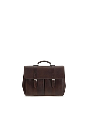 Brunello Cucinelli Bordeaux Calf Leather Bos Taurus Handbag