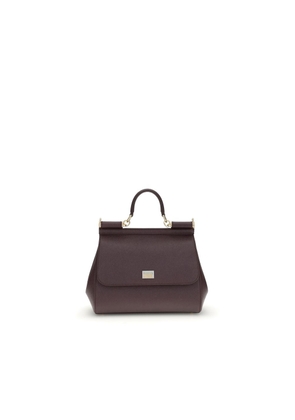 Dolce & Gabbana Bordeaux Calf Leather Bos Taurus Shoulder Bag