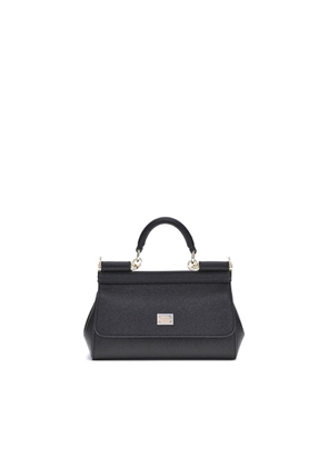 Dolce & Gabbana Black Calf Leather Bos Taurus Shoulder Bag