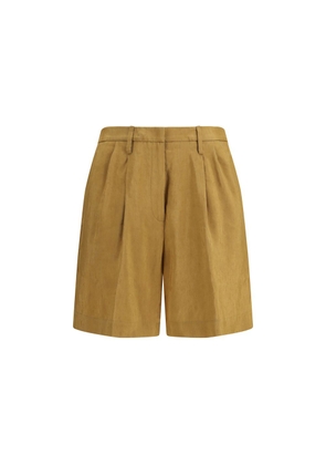 Forte_Forte Beige Linen Bermuda Shorts - 0/XS