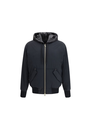 Moose Knuckles Black Nylon Bomber - L