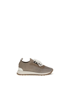 Brunello Cucinelli Beige Cotton Chunky Sneakers - EU37/US7