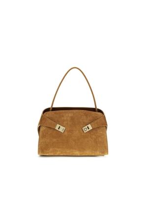 Ferragamo Beige Goatskin Shoulder Bag