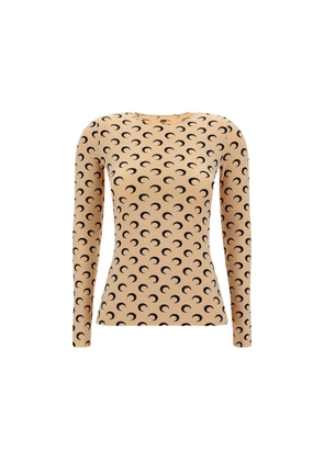 Marine Serre Beige Polyamide Top - L