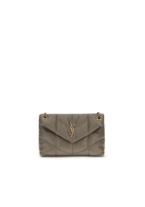 Saint Laurent Gray Lamb Leather Shoulder Bag