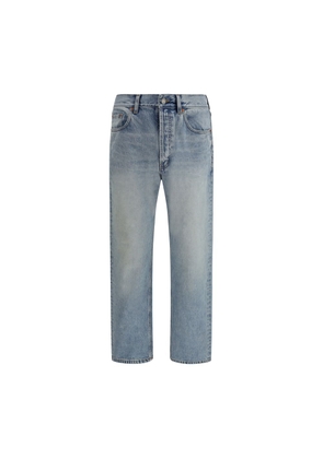 Saint Laurent Blue Cotton Straight-Leg Jeans - W29